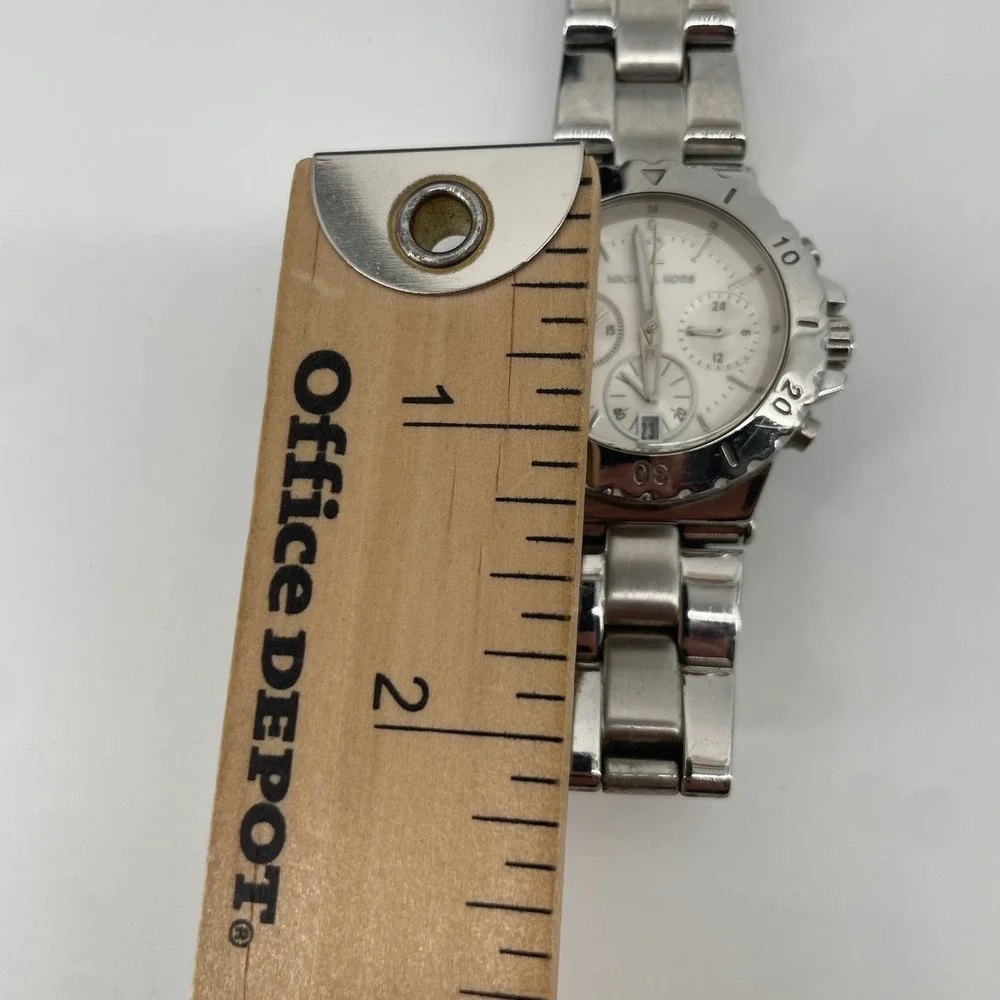 Michael Kors Watch Women OS Silver MK-5498 Chronograph Stainless Steel Bracelet